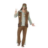 Costume hippie con fiori multicolori dauomo