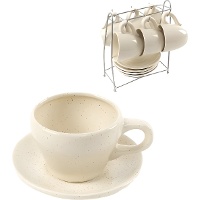 Tazza da caffè crema da 100 ml - 6 servizi