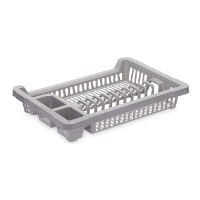 Scolapiatti bianco o grigio di 42,5 x 29,5 x 7 cm - 1 unità
