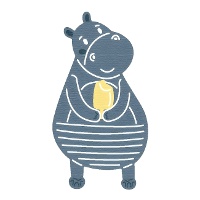 Fustella d'ippopotamo con gelato Zag - Misskuty - 2 unità