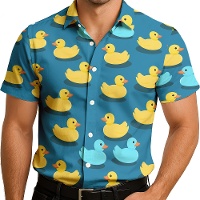 Camicia hawaiana con paperelle per adulti