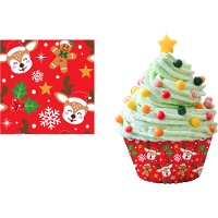 Pirottini natalizi per cupcake con renne