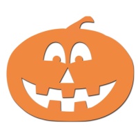 Figura cartone zucca da 65 x 45 cm - 6 unità