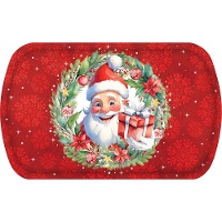 Vassoio natalizio in plastica con Babbo Natale, 39 x 24 cm
