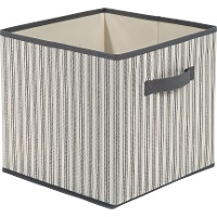 Cesto organizer 30 x 30 x 29 cm a righe grigie