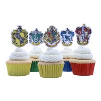 Scudo di Hogwarts per cupcake - 15 pz.