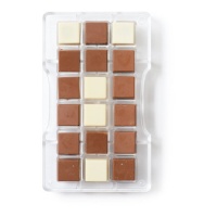 Stampo quadrati di cioccolato da 20 x 12 cm - Decora - 18 cavità
