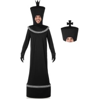 Costume da regina o re degli scacchi nero