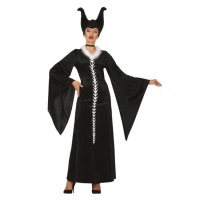 Costume strega fiaba con corna da donna