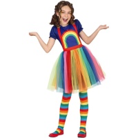 Costume da ragazza arcobaleno per bambine