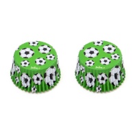 Capsule per cupcakes con palloni da calcio - Decora - 36 unità
