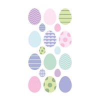 Adesivi decorati con uova di Pasqua 3D - 1 foglio