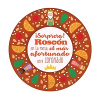 Vassoio di cartone rotondo per Roscon de Reyes da 30 cm - 1 unità
