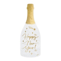 Tovaglioli per bottiglie Happy New Year 18,5 x 7,5 cm - 20 pz.