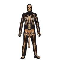 Costume scheletro con sorpresa da uomo