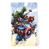 Sacchetti di carta Avengers in azione da 23,5 x 13 x 7 cm - 6 unità