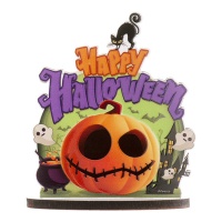 Cake topper Happy Halloween da 5,5 x 12,5 cm - Dekora