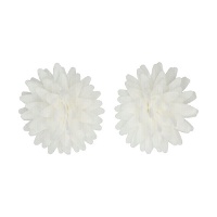 Fiore di margherita bianca commestibile 4 x 4,3 cm - FunCakes - 12 pezzi