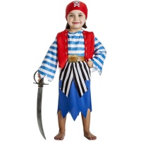 Costume da pirata berbero blu per bambina