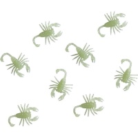 Sacchetto di 8 scorpioni fosforescenti di 6 cm