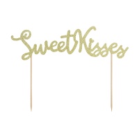 Cake topper Sweet Kisses - 1 pezzo