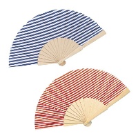 Ventaglio a strisce rosso o blu assortito - 1 unità