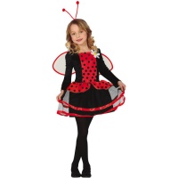 Costume da coccinella rossa e nera per bambina