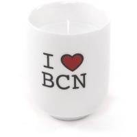 Candela profumata da 8 cm con bicchiere di I Love BCN - DCasa
