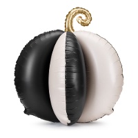 Palloncino a forma di zucca 3D bianco e nero di 58 x 58 cm
