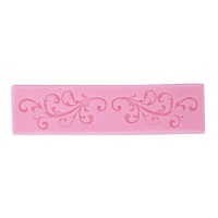 Stampo rettangolare barocco in silicone 16,5 x 4,4 cm - Artis decor