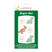 Figure di zucchero di dinosauri e uova - Scrapcooking - 6 unità