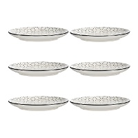 Piatto greco nero da 24 cm - Vessia - 6 pezzi