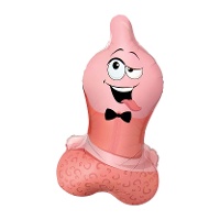 Palloncino a forma di preservativo rosa - 68 cm