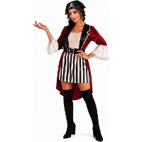 Costume da pirata corsaro inglese per donna