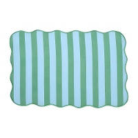 Tovaglietta 45 x 30 cm a righe con bordo ondulato