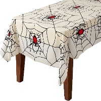 Tovaglia con ragnatela e ragno rosso sul dorso di 1,35 x 2,70 m