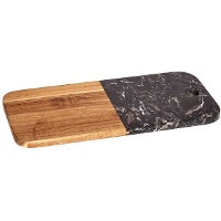 Tagliere in legno e marmo di 38 x 18 cm - 1 unità
