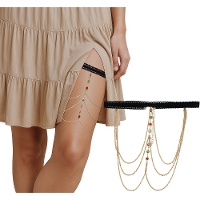 Giarrettiera con catene e pietre colorate