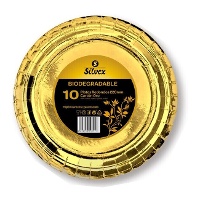 Piatti di 22 cm in cartone metallizzato - 10 unità