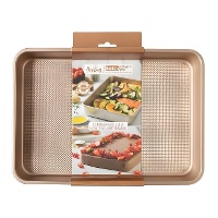 Stampo rettangolare 34,7 x 24,5 x 5,5 cm rosa dorato - Decora