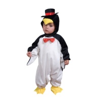 Costume pinguino con papillon da bebè