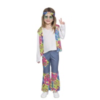 Costume hippie pacifista da bimba