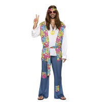 Costume hippie pacifista da uomo