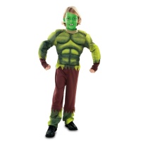 Costume supereroe verde da bambino