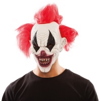 Maschera clown con ciuffi