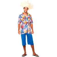 Costume hawaiano tropicale da uomo