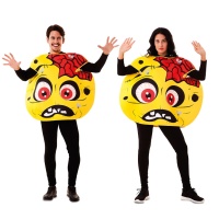 Costume da emoticon zombie giallo per adulti