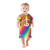 Costume da hippie della pace per bambina