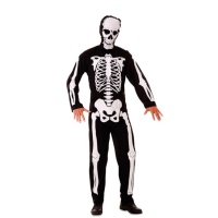 Costume scheletro con cappuccio da uomo