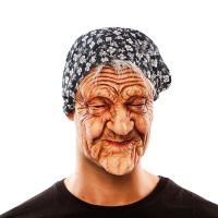 Maschera vecchia signora con foulard